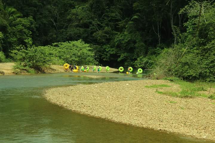 River crossing with tubes